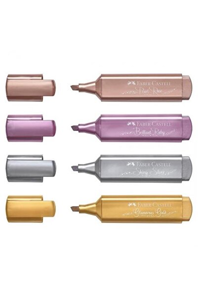 Faber Castell Marka: Faber Fosforlu Kalem Metalik Renkler 4 Lü Set 154640 Kat...