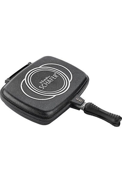 Schafer Kare Double Grill Pan Izgara Tava 34 Cm