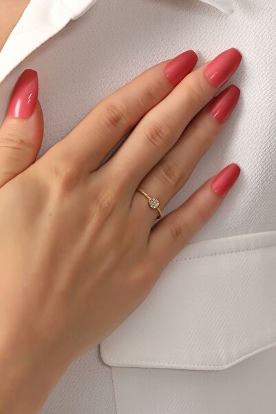 Bilsen Store Altın Kaplama Beyaz Zirkon Taşlı Burgulu Ayarlanabilir Yuvarlak ...