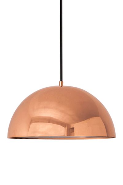 Bamyum Shiny Copper Color Single Chandelier Pendant Lamp Vintage Cafe Restaurant Dining Room Desktop Oven