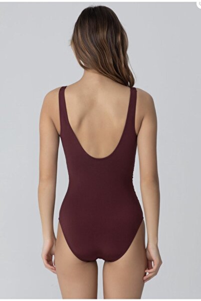 Kom Kadın Riyolit Mayo Kızıl Kahve