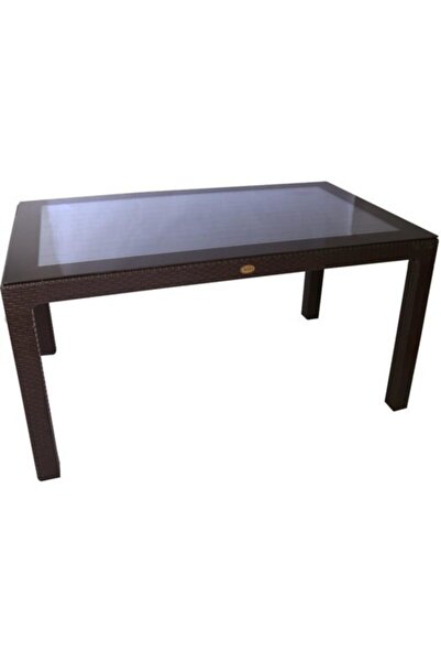 Rainbow Raınbow 80x140 Camlı Rattan Masa