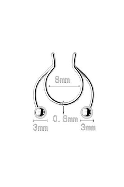 Köstebek Gothic Punk Compress Fake Septum Piercing
