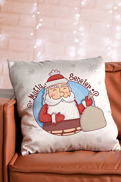 hediyemen Babaya Yılbaşı Hediyesi Mutlu Seneler Mesajlı Yastık
