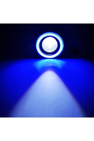 WALZEN Angel Far 89mm Mavi Mercekli Angel Led Halkalı Sis Far 4000 Lümen Su G...