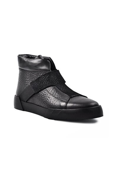 JAMES FRANCO 4775 Erkek Casual Hakiki Deri Bot Siyah