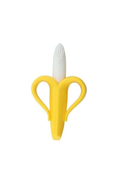 yarbay Bebek Muz Diş Kaşıyıcı Banana Diş Fırçası Sarı