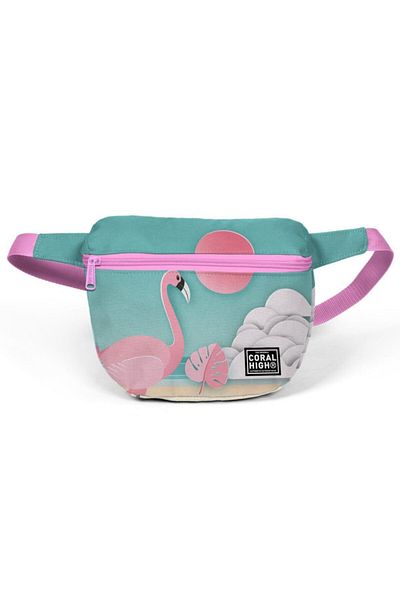 Coral High Zöld Flamingo deréktáska 22591