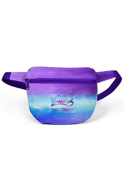Coral High Purple Blue Color Transition Waist Bag 22593