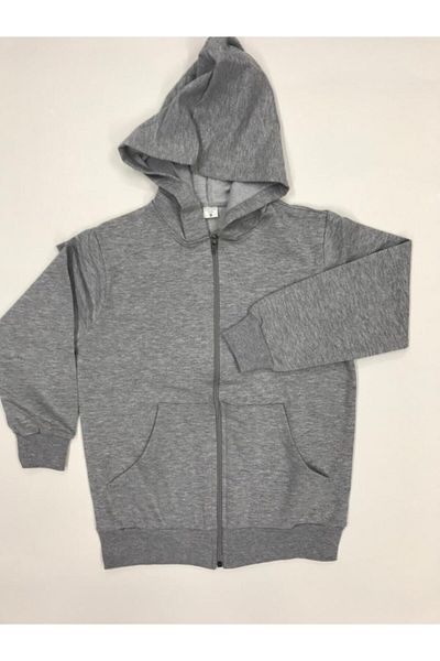 Dragora Unisex Παιδική ζακέτα με 2 νήματα Lycra και βαμβακερή εποχιακή γκρι