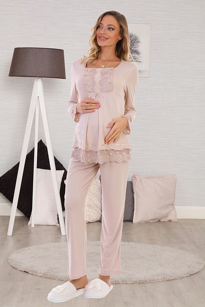 lohusahamile Πιτζάμες εγκυμοσύνης Milky Brown Breastfeeding Feature 13045