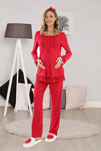 lohusahamile Pijamale de maternitate cu caracteristici de alăptare Cherry 13045