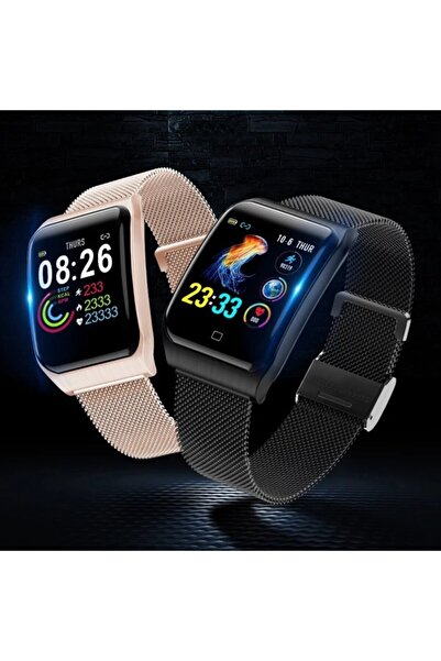 BY A.D.M F9 Akıllı Saat 1.3 Inç Renkli Ekran Çelik Kemer Kalp Hızı, Kan Basın...