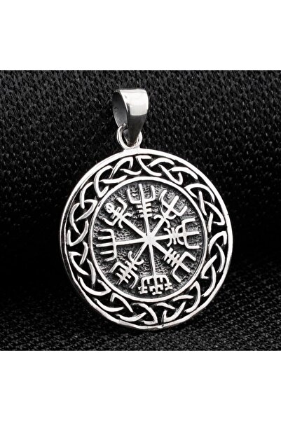 Takıhan Viking Vegvisir Pusulası Denizci Gümüş Kolye Ucu