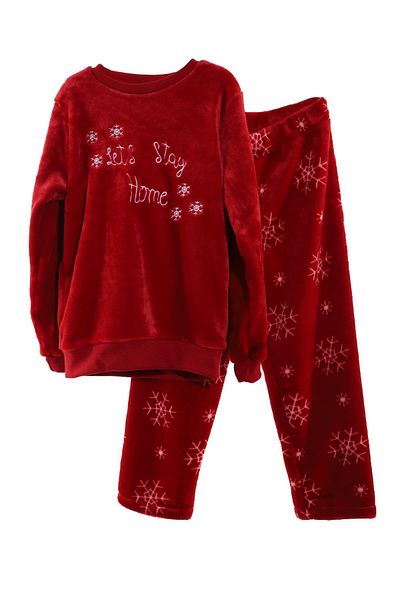 DOFİ Ki̇ds Girl's Super Soft Pajama Set New Year's Combination