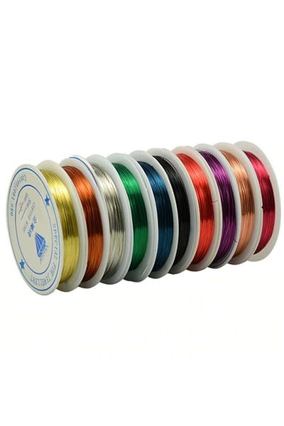 yiğit aksesuar 0.4 mm 10 Pcs Colorful Wire Handcrafted Jewelry Accessory Aluminum Wire Flower Wire