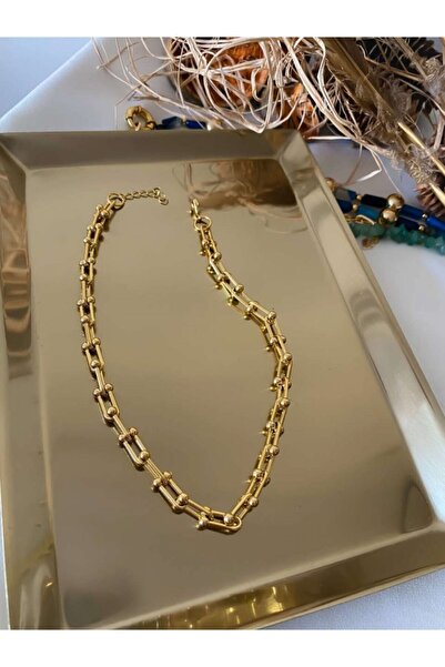 ŞekerAksesuar Tiffany Ince Zincir Choker Kolye (37 Cm)