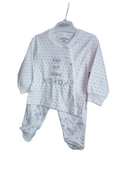 Aziz Bebe Baby Double Suit Set with Booties