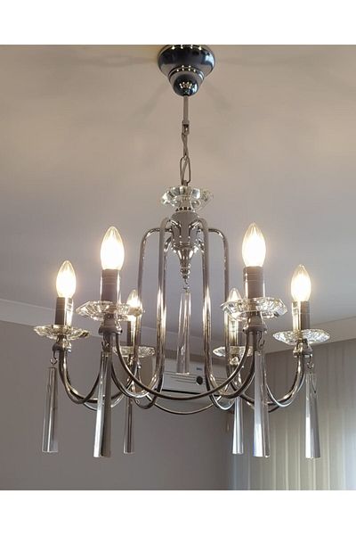 Yalçın Aydınlatma Yıldırımmavize 6-Piece Countess Chandelier (Fully Assembled)