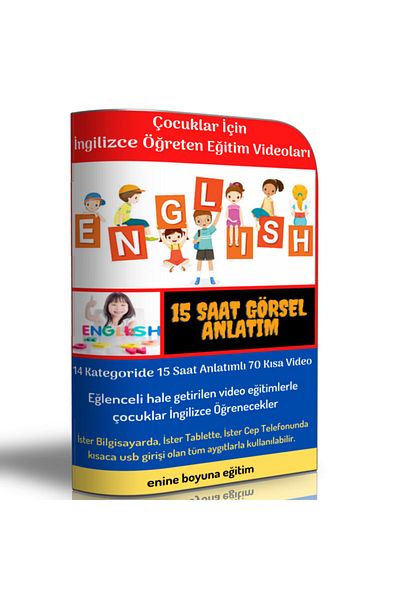 Enine Boyuna Eğitim English Teaching Educational Video Set For Kids