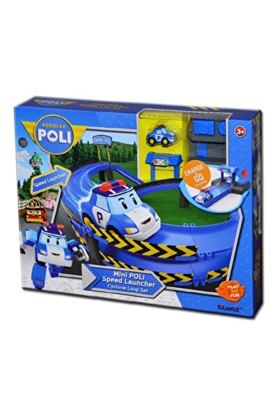 Genel Markalar Erkek Çocuk Mavi Robocar Poli Fırlatıcılı Ve Dönemeçli Yol Seti