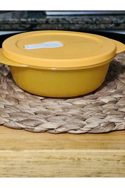Tupperware Microwave Heating Container Orange 600 Ml