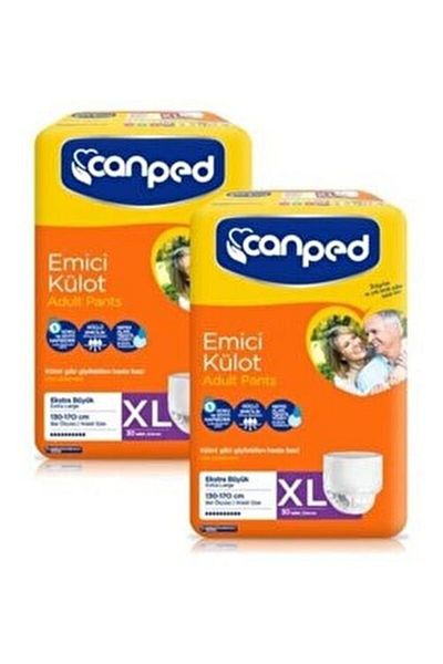 Canped Absorbent Panties Extra Large (xl) 60 Pieces 2 Packs 30 Pieces
