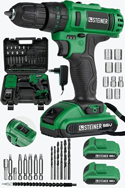 STEİNER Germany Technology Darbeli 56 V 5 Ah Bakır Sargılı Çift Akülü Şarjlı ...