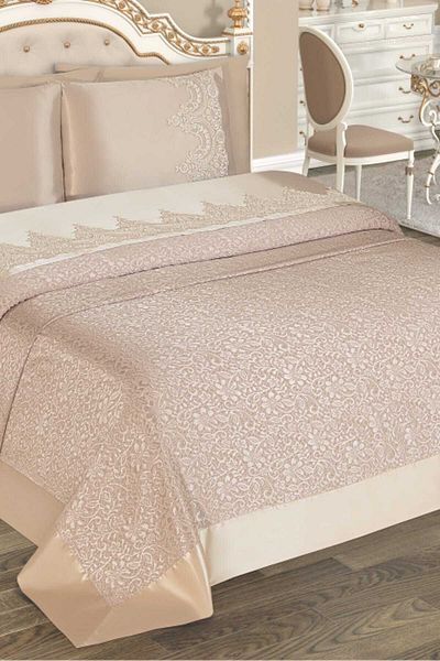 Rmelenahome Double Selin Pique Set 6 Pieces Cappucino