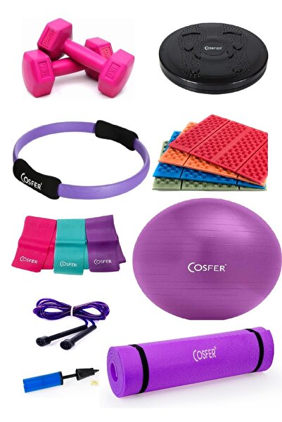 Cosfer 9 Parça Yoga Pilates Egzersiz Seti