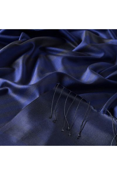 ipekevi Saks Blue Focus Meridian șal de mătase cu dungi