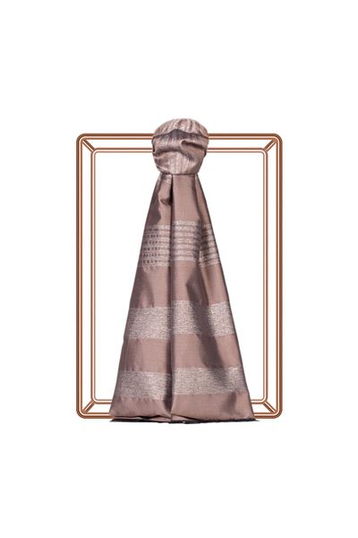 ipekevi Şal de mătase subţire cu sclipici Misty Lilac