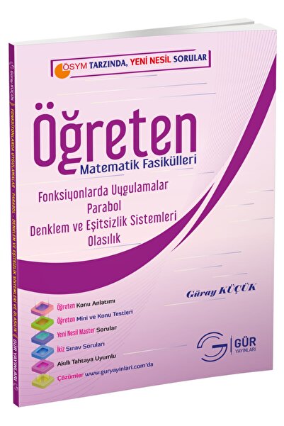 Gür Yayınları 11. Sınıf Mat. Fonksiyonlarda Uygulamalar – Parabol – Denklem V...