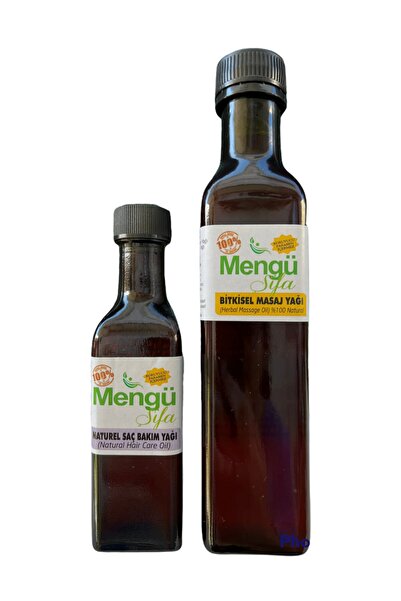 mengü şifa Bakım Seti Bıtkısel Masaj Yagı 250 ml Sac -sakal Bakım Yağı 100ml Set