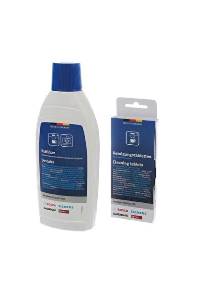 Bosch Kahve Ve Espresso Makinesi Için Temizleme Seti Kireç Çözücü Solüsyon Ve...