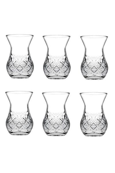 Paşabahçe Timeless Cut Crystal Tea Glass - Set of 6 Tea Glasses 42881