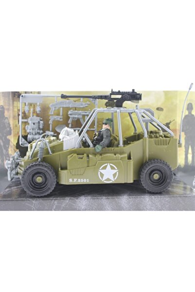 MEGA Sürtmeli Aksesuarlı Askeri Araç Ve Asker Seti