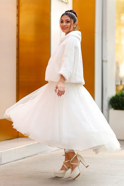 Turkuaz Bride Etol, Fur, Jacket, Plush Etol Off White