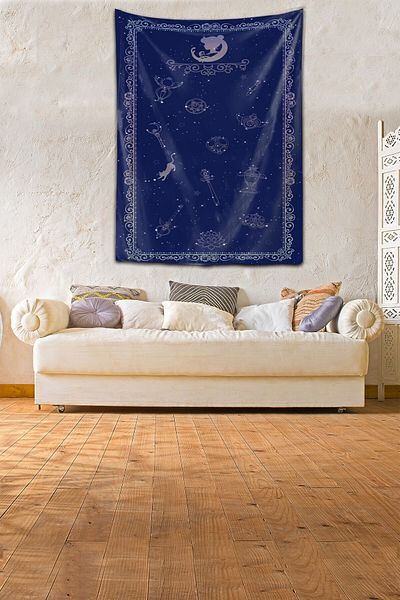 Latibule Țesătură lavabilă, rezistentă la pete, tip fagure, astrologie, model zodiacal, pânză de perete, tapiserie