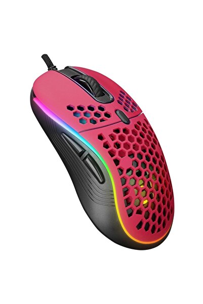 Rampage Smx-r85 Gentle 6400dpi Kırmızı Rgb Ledli Süper Hafif Makrolu Gaming O...