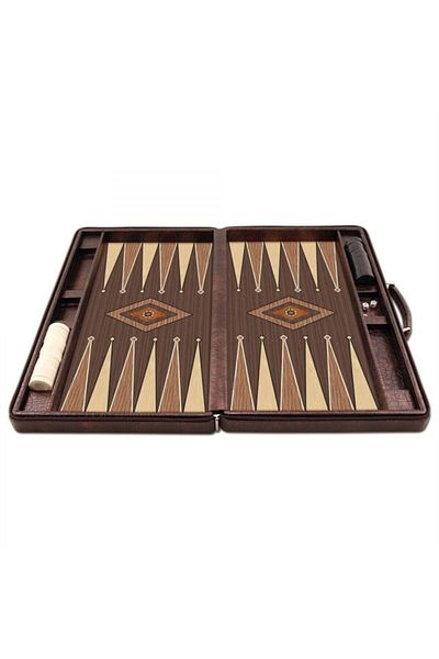Star Large Luxury Leather Bag - Backgammon Set