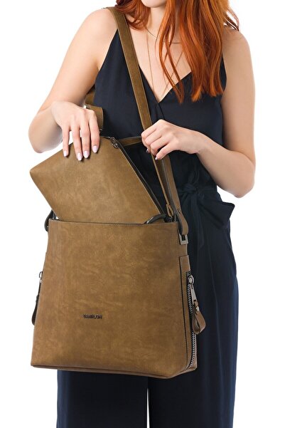 samilon Samılon Kadın Vizon Çapraz Askılı Yavrulu Omuz Çantası