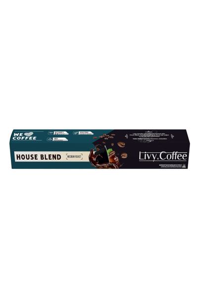 Livy Coffee Alüminyum Nespresso Uyumlu Kapsül Kahve House Blend 10 Kapsül