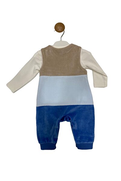 Tongs Baby Velvet Blue Color Natural Penguin Unisex Badili Salopet