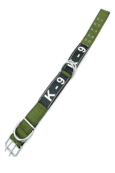 Tasma Market Khaki Green K9 Column Dog Collar Dog Collar