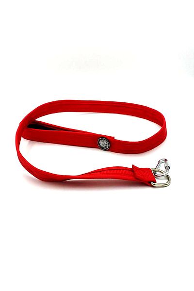 Tasma Market Dog Walking Leash Red Color Metal Print Embroidered