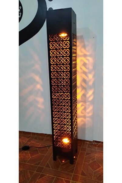 öyküdekor Ahşap Ev Dekorasyonu Gece Aydınlatması Gece Lambası Led Işıklı Lambader 100cm (gk104)