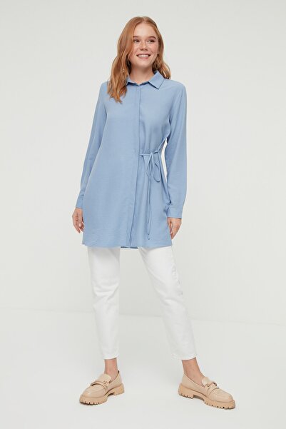 Trendyol Modest Hemde - Blau - Regular Fit