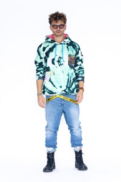 Nani Collection Yeşil Renkli Batik Oversize Sweatshirt