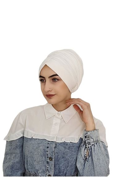 R&S modibone Design Ready-made Bonnet Shawl Ecru Color